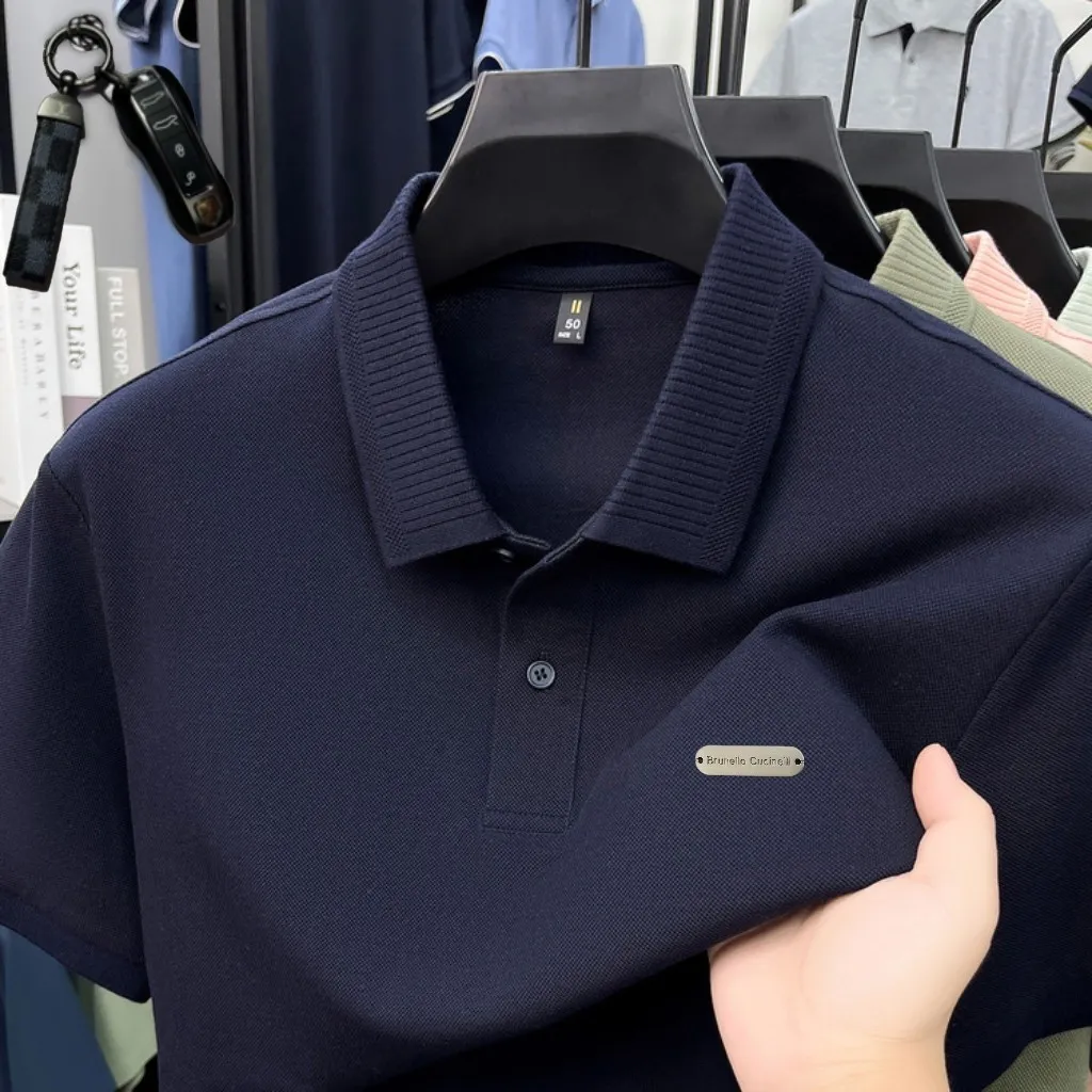 [BC] 🎁Free BMW keychain🔑 26 spring and summer high-quality men's lapel short-sleeved POLO shirt, made of high-quality non-marking spandex surface, with breathable sweat-absorbing properties. It feels very delicate and textured, and all details are made of hardware crafts LOGO on the chest, which reflects the three-dimensional effect. It conforms to the consistent design style of the brand. ️Fashionable T-shirt with great upper body effect ️It can be worn casually or for business, and it can be worn alone without any problem! Sizes: M-4XL (maximum weight can be worn), please state your height and weight when placing an order.